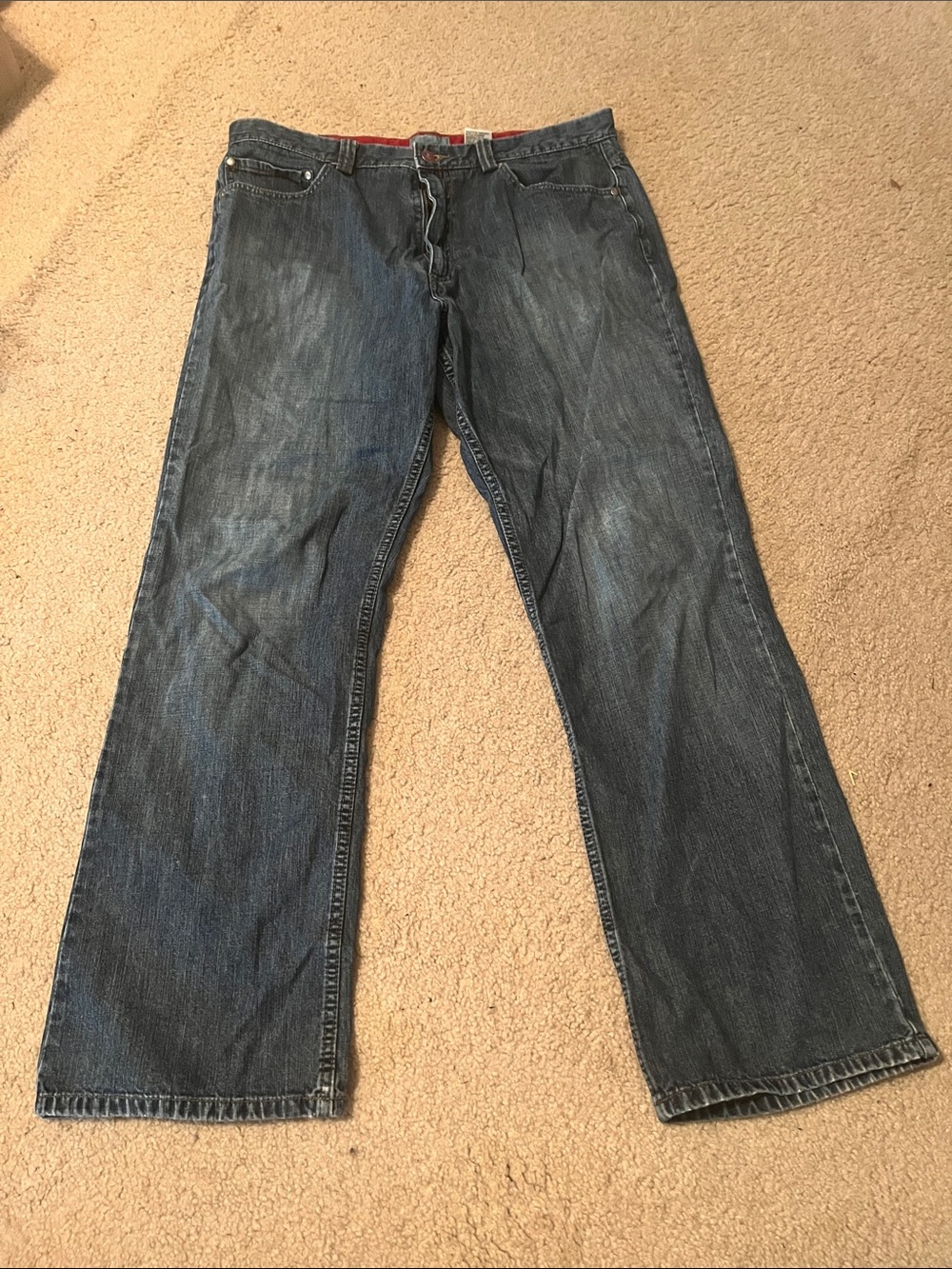 Dockers Men's Dark Blue Relaxed Straight Jeans